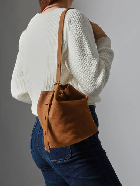 Cross Body Tas Cavalier Nubuck Leder Etrier Bruin cavalier nubuck ECAN126S ander zicht 3